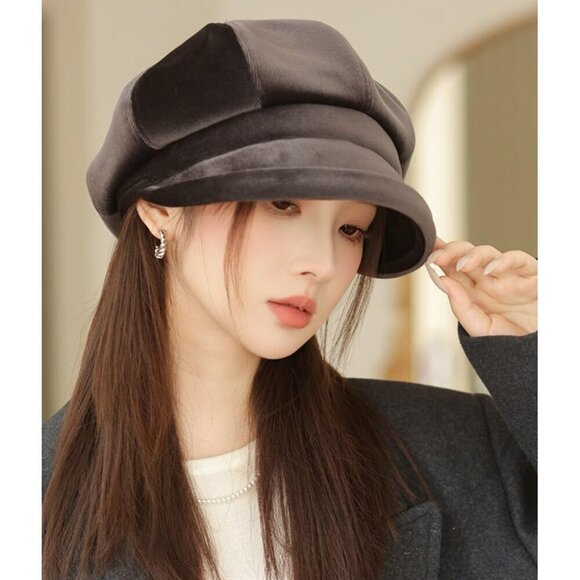 Women Newsboy Cap Polyester Vintage Style Short Brim Autumn Fashion main image 5